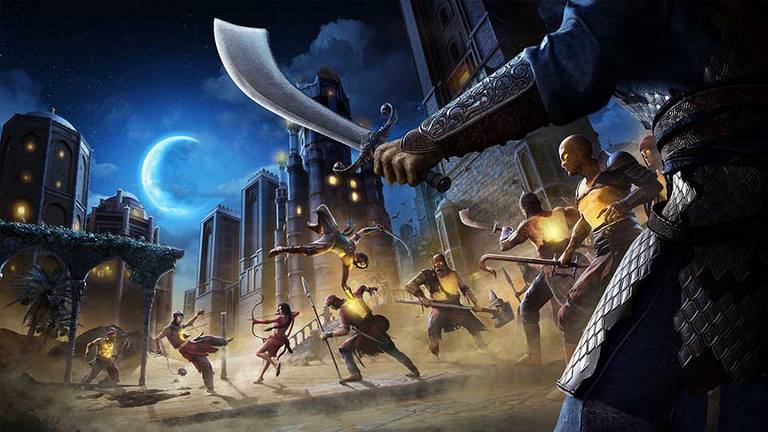 پرنس اف پرشیا در حال مبارزه با سربازان شنی در قلعه شب رتبه بندی بهترین بازی‌های Prince of Persia