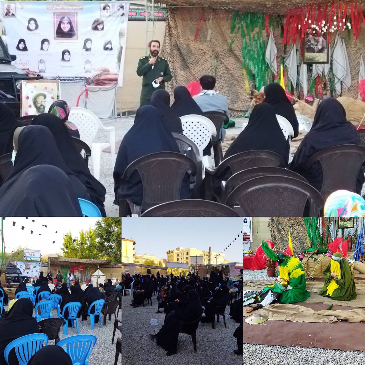 همایش زنان عاشورایی به مناسبت هفته دفاع مقدس و اربعین حسینی با اجرای خطبه خوانی حضرت زینب س در محل نمایشگاه و مزار شهدای گمنام برگزار شد.