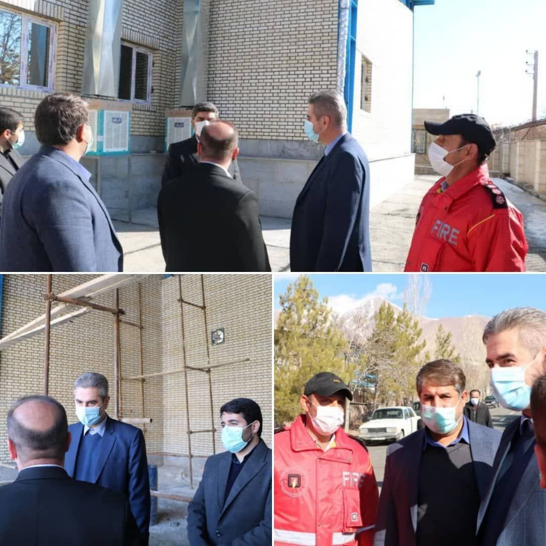 بازدید فرماندار دماوند از پروژه احداث ایستگاه آتش‌نشانی در ناحیه صنعتی آیینه ورزان
