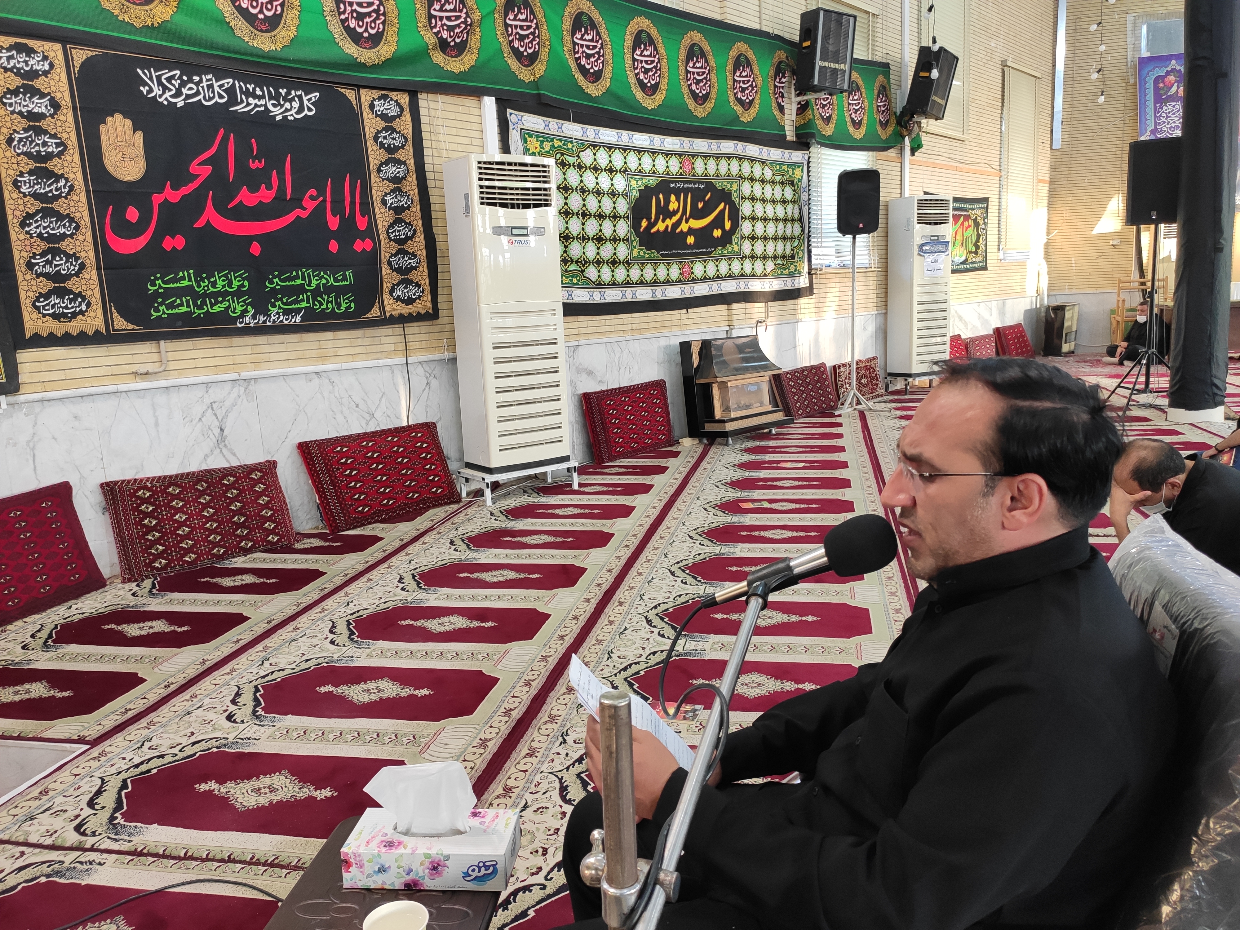 زیارت عاشورا، روز تاسوعا، مسجد صاحب الزمان، سلاله پاکان، محسن ذاکری
