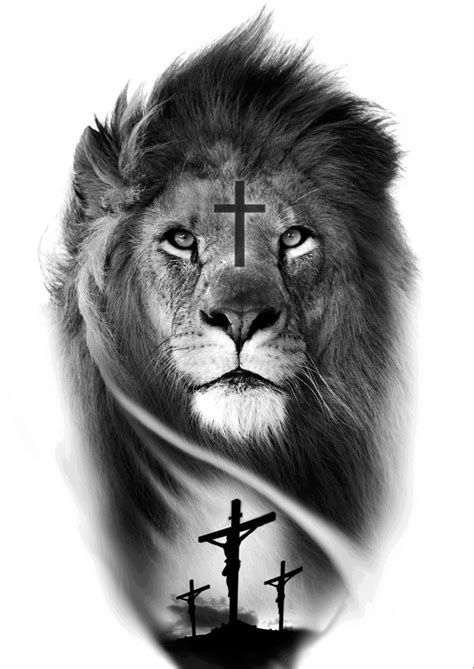 طرح تاتو شیر