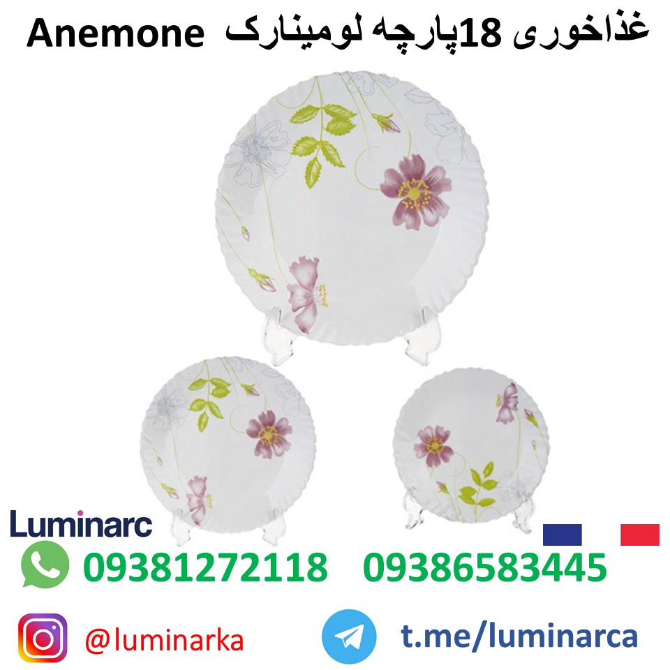 غذاخوری لومینارک ۱۸پارچه اَنیمون anemone