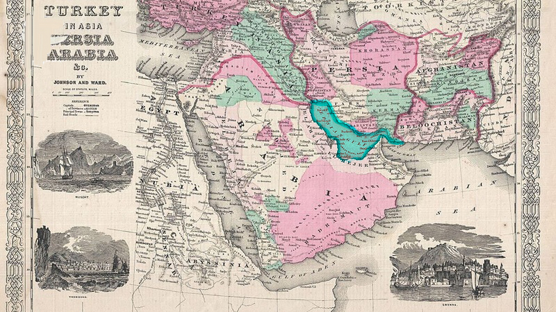 تصویر نقشه تاریخی خلیج فارس