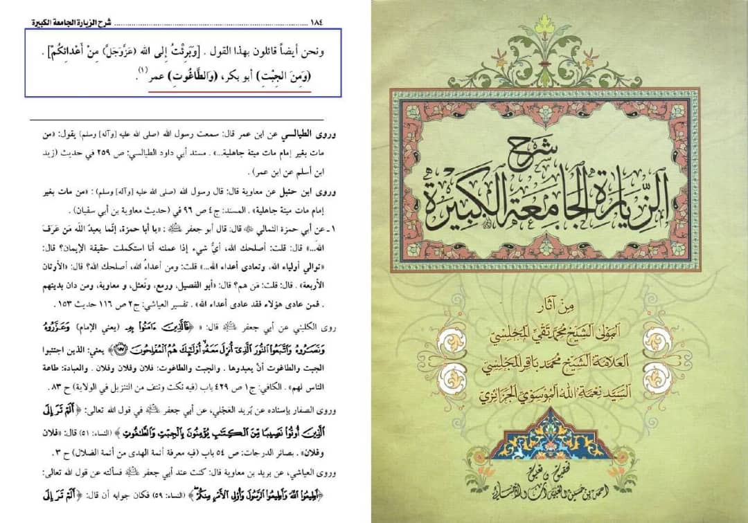 زیارت جامعه کبیره، جبت و طاغوت، سیدعلی آیت اللهی، سلاله پاکان