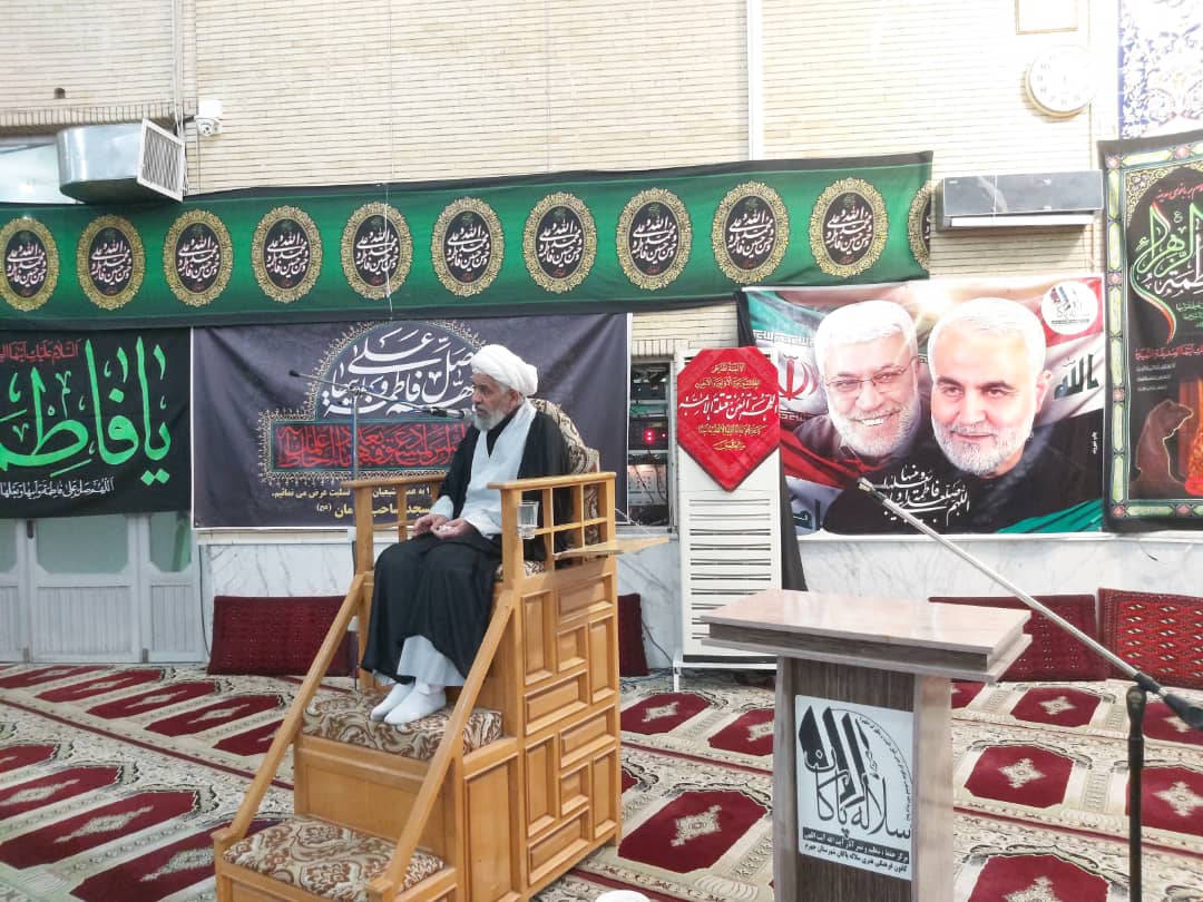 شب شهادت حضرت زهرا، شیخ عباس عرفایی، مسجد صاحب الزمان، حاج قاسم، سلاله پاکان